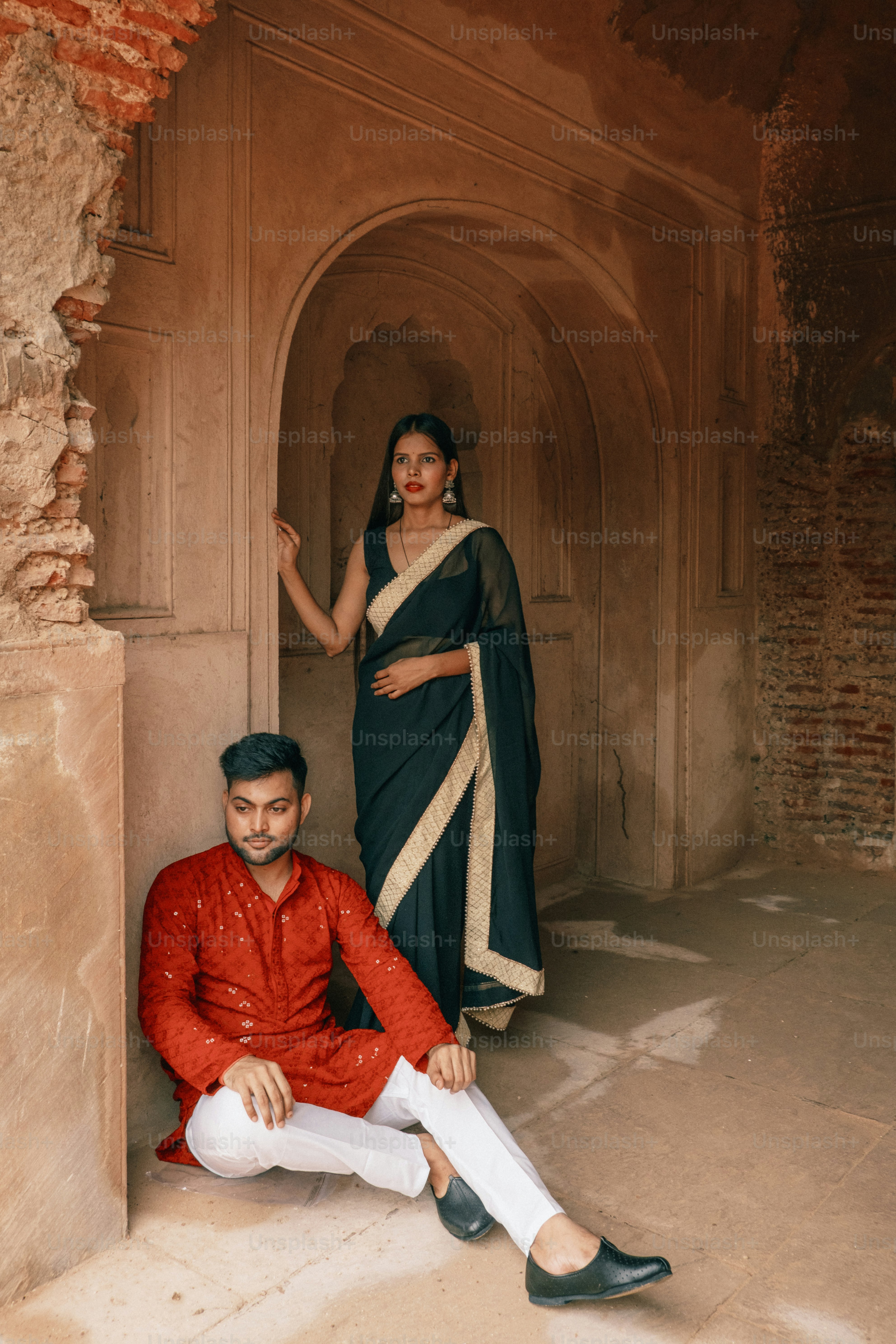 a man and a woman posing for a picture