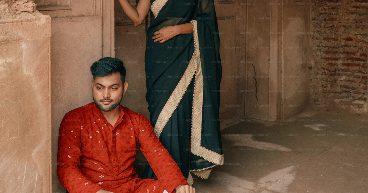 A man and a woman posing for a picture photo – Formal wear Image on ...