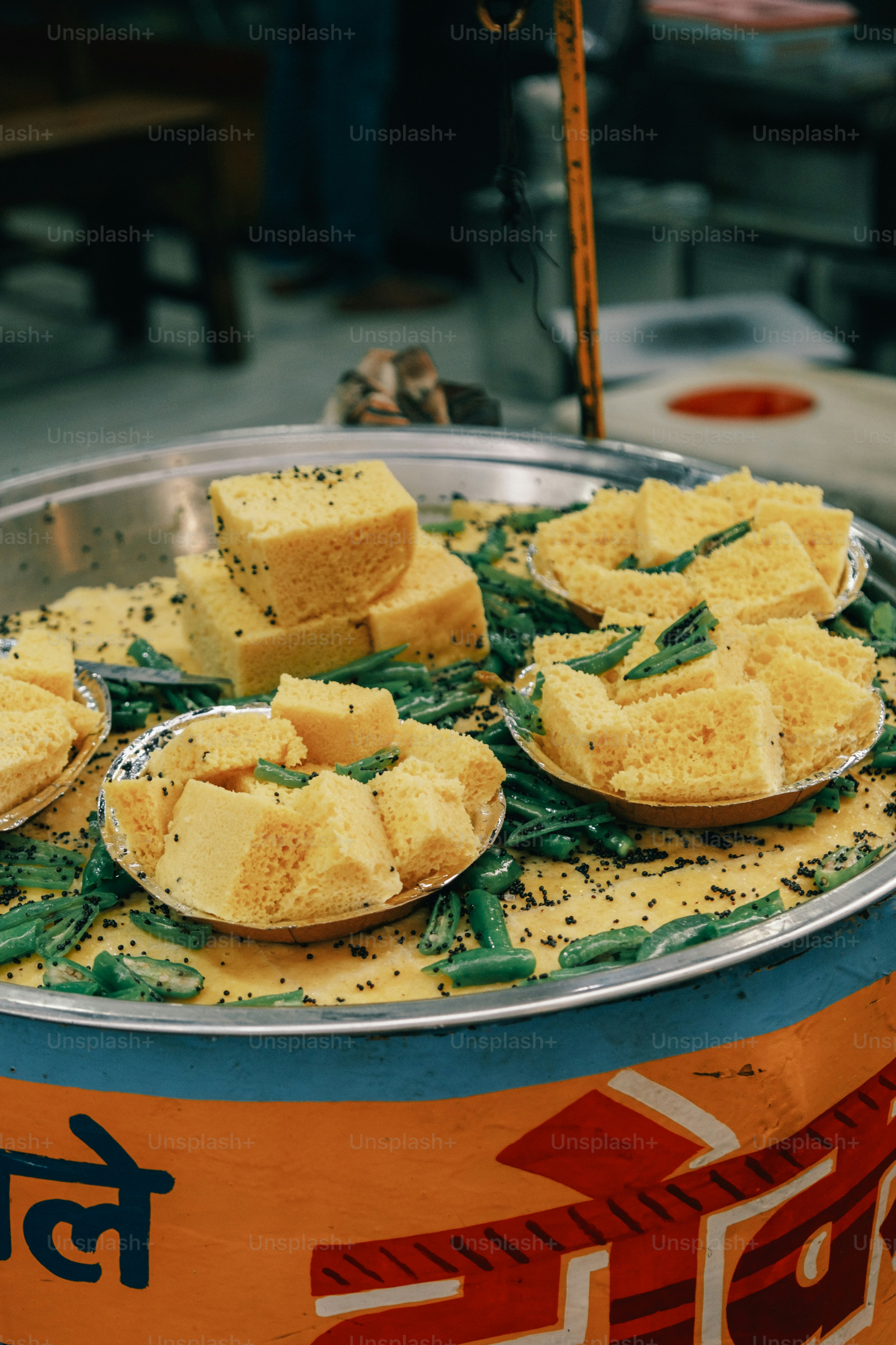 there are many pieces of food in the bowl