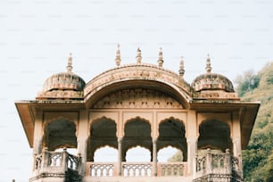 a large building with a clock on the top of it