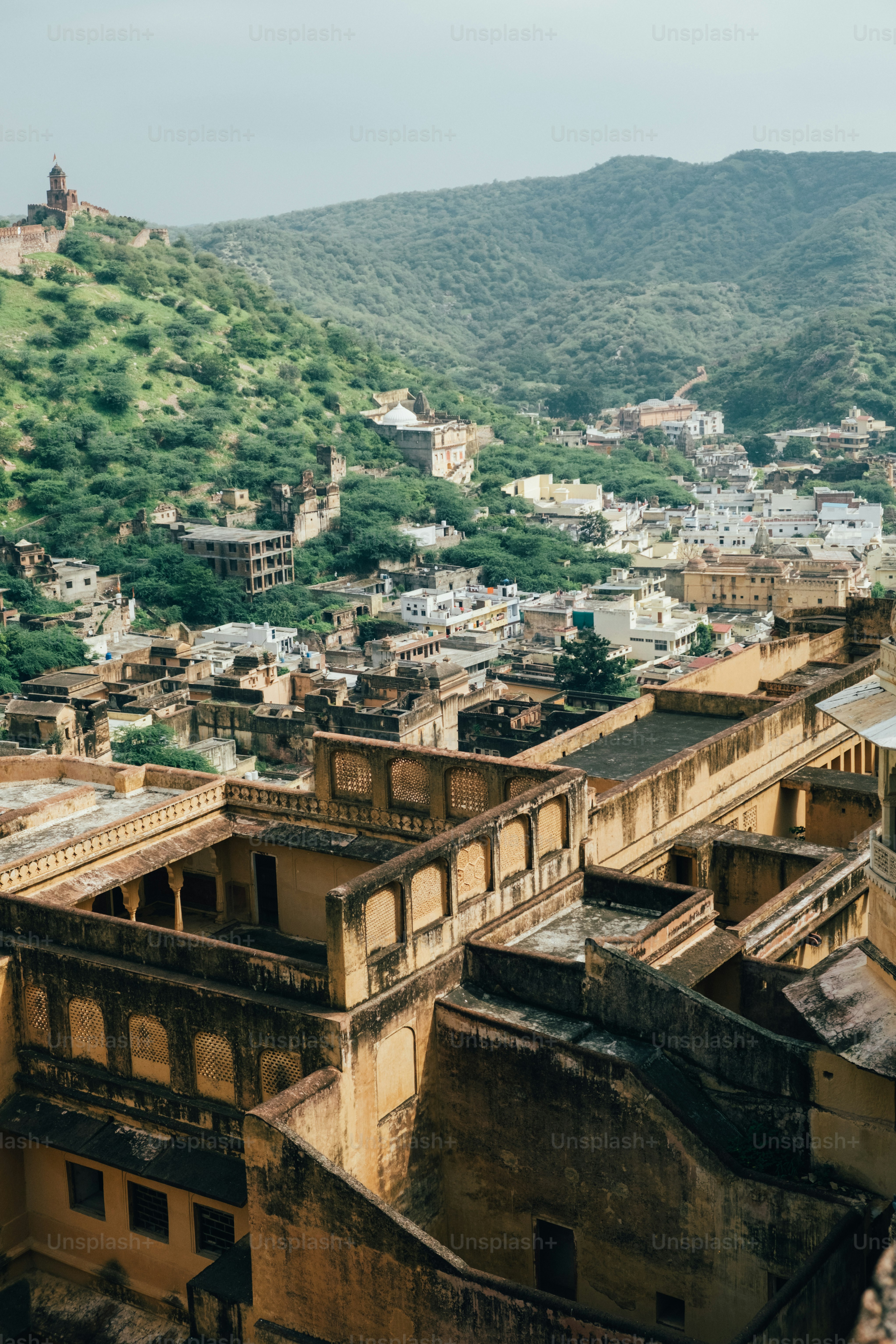 a view of a city from a high point of view