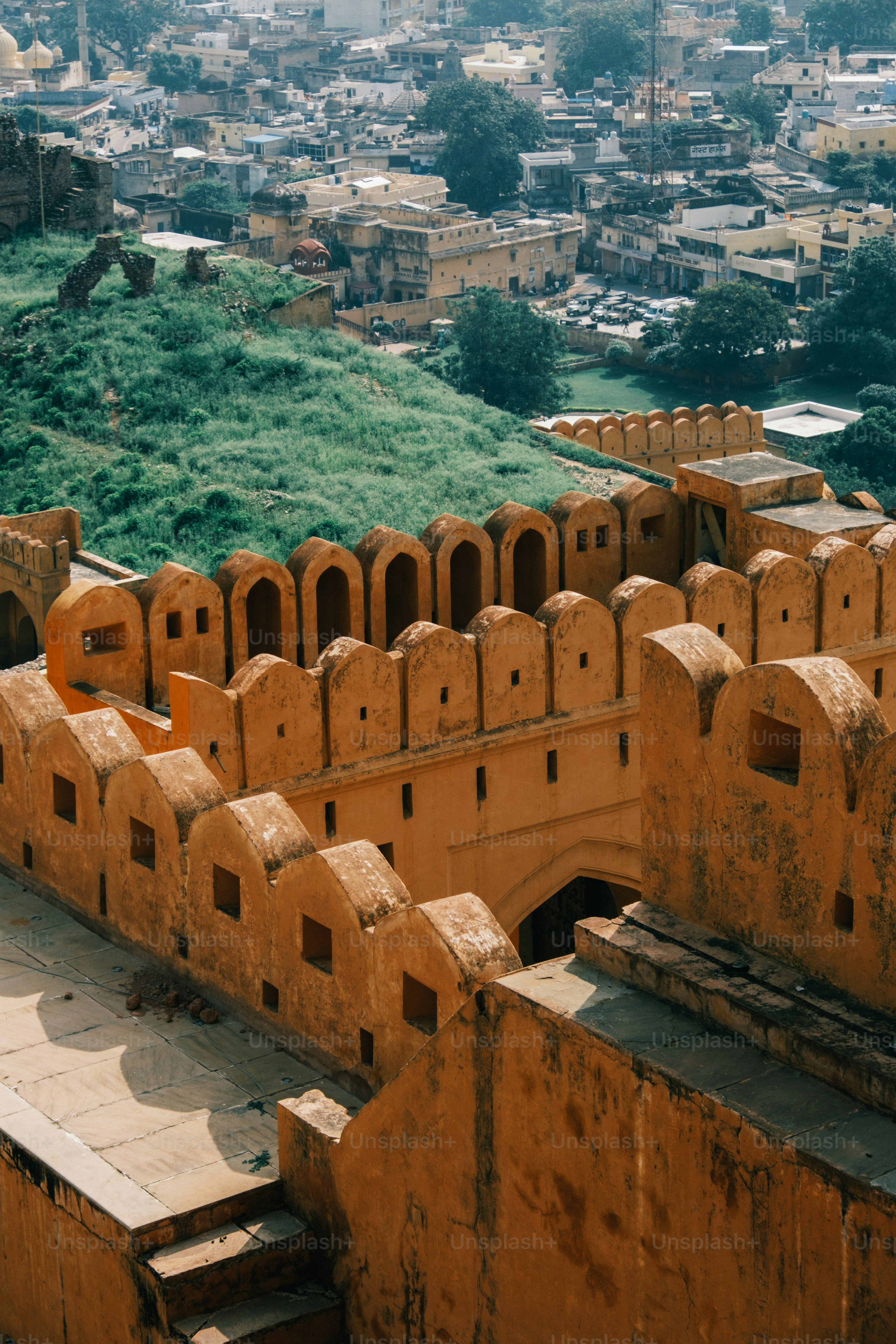 高い視点からの都市の眺め