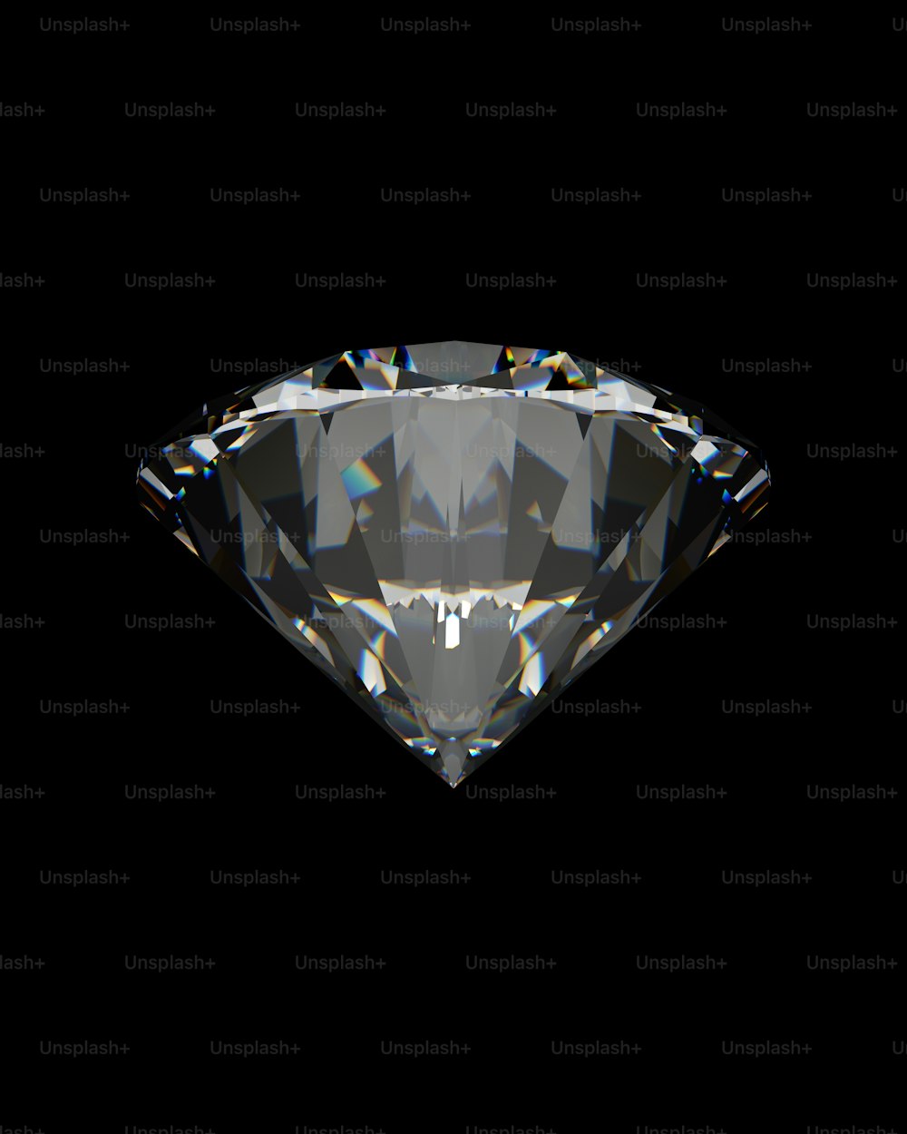 a diamond on a black background