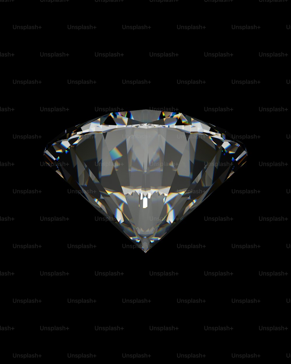 a diamond on a black background