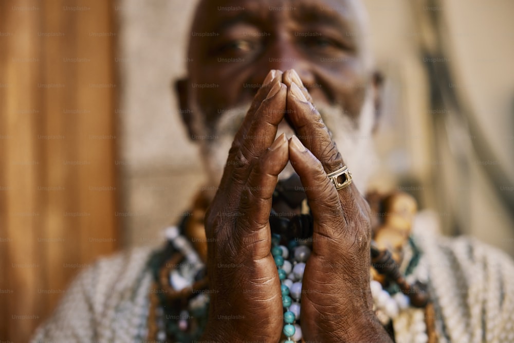 a man with a ring on his hands