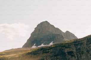 a large mountain with a very tall peak