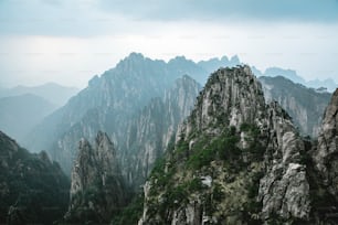 a view of a mountain range from a high point of view