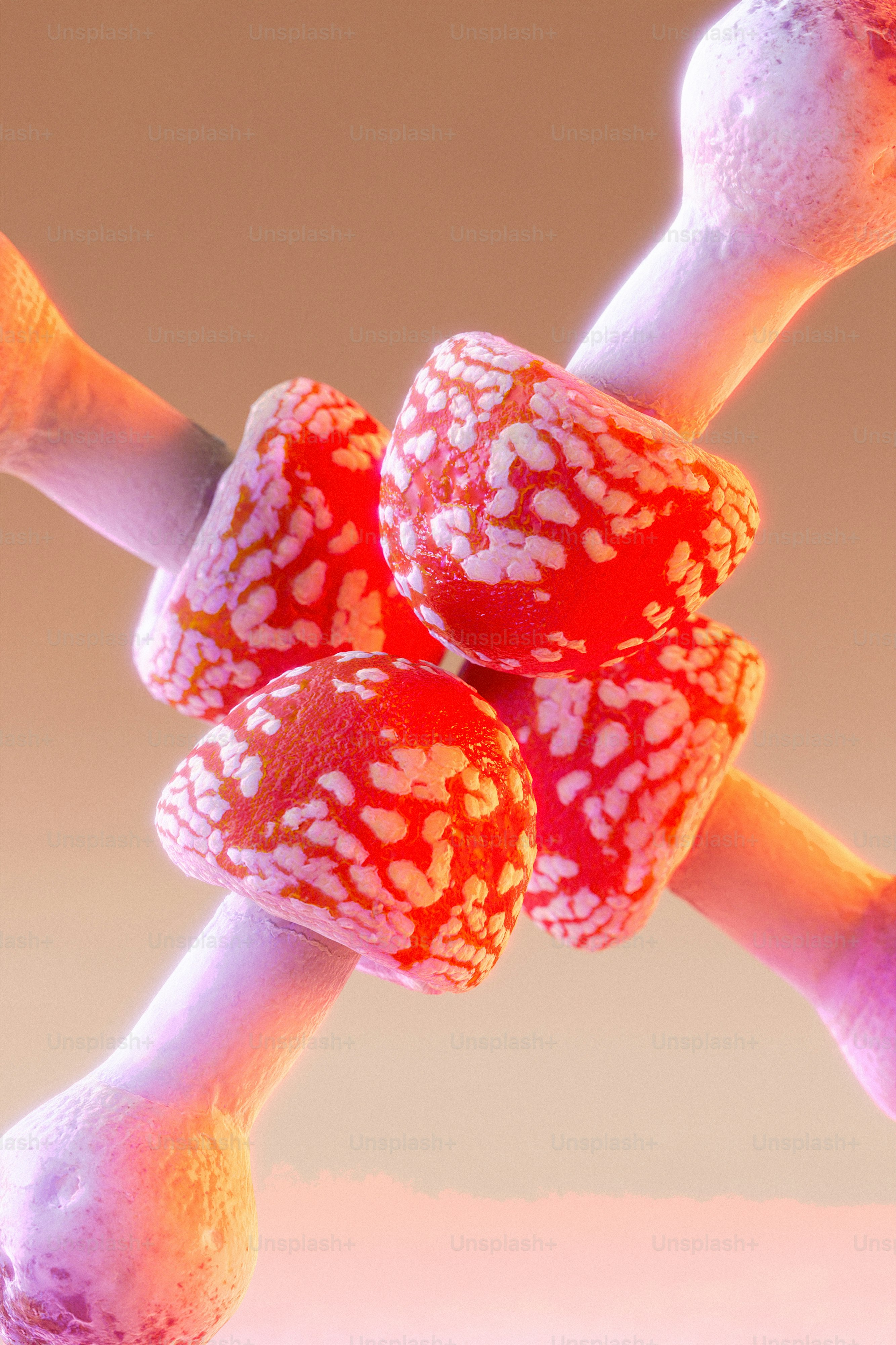 a close up of a bunch of candy on a stick