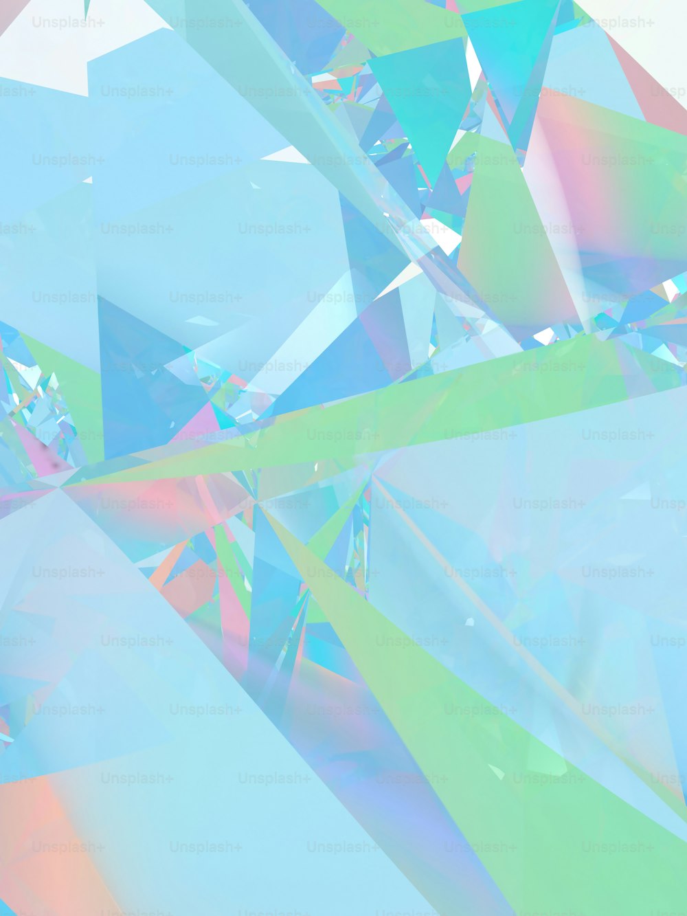 a multicolored image of a diamond like object