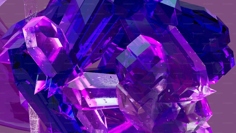 a close up of a purple diamond on a purple background