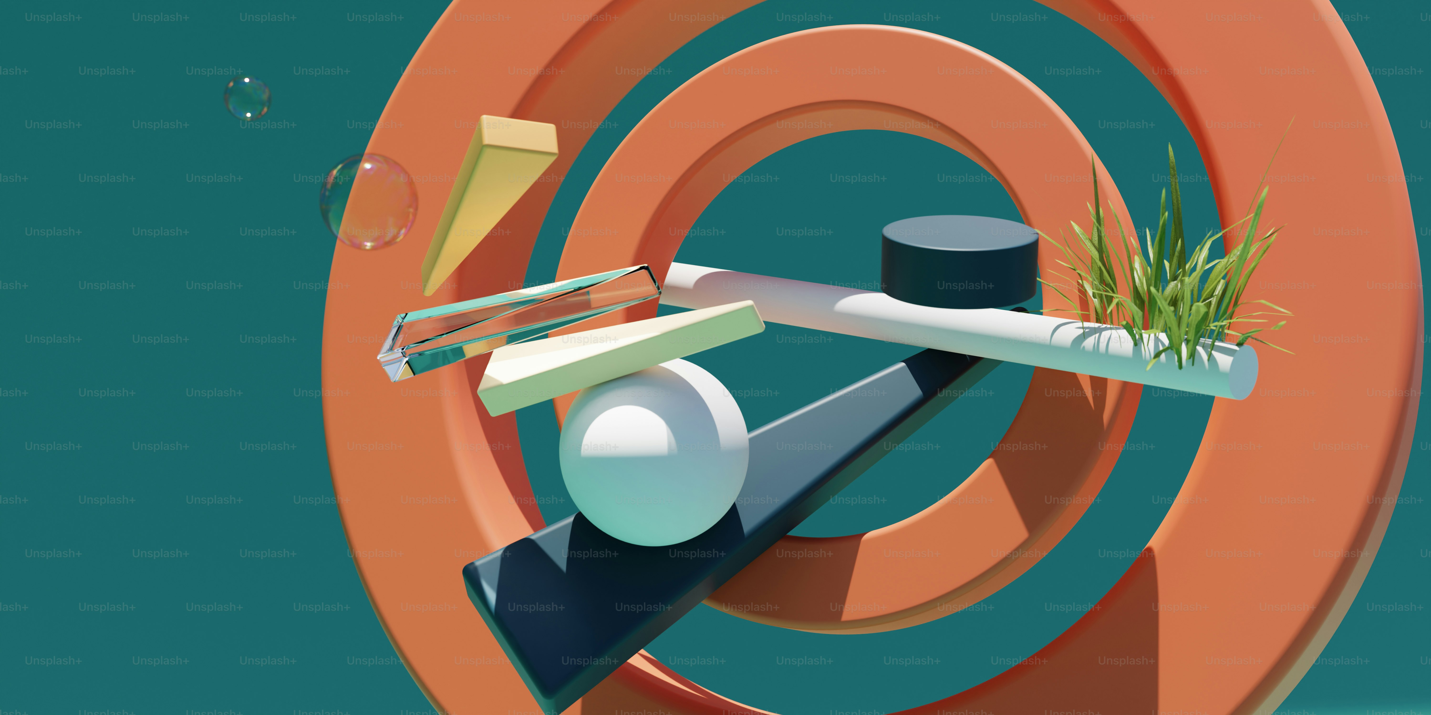 a green plant is growing out of a target