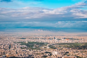 a view of a city from a very tall building