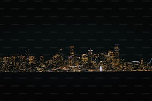 a view of a city at night from across the water