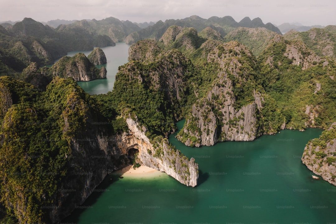 a large body of water surrounded by mountains