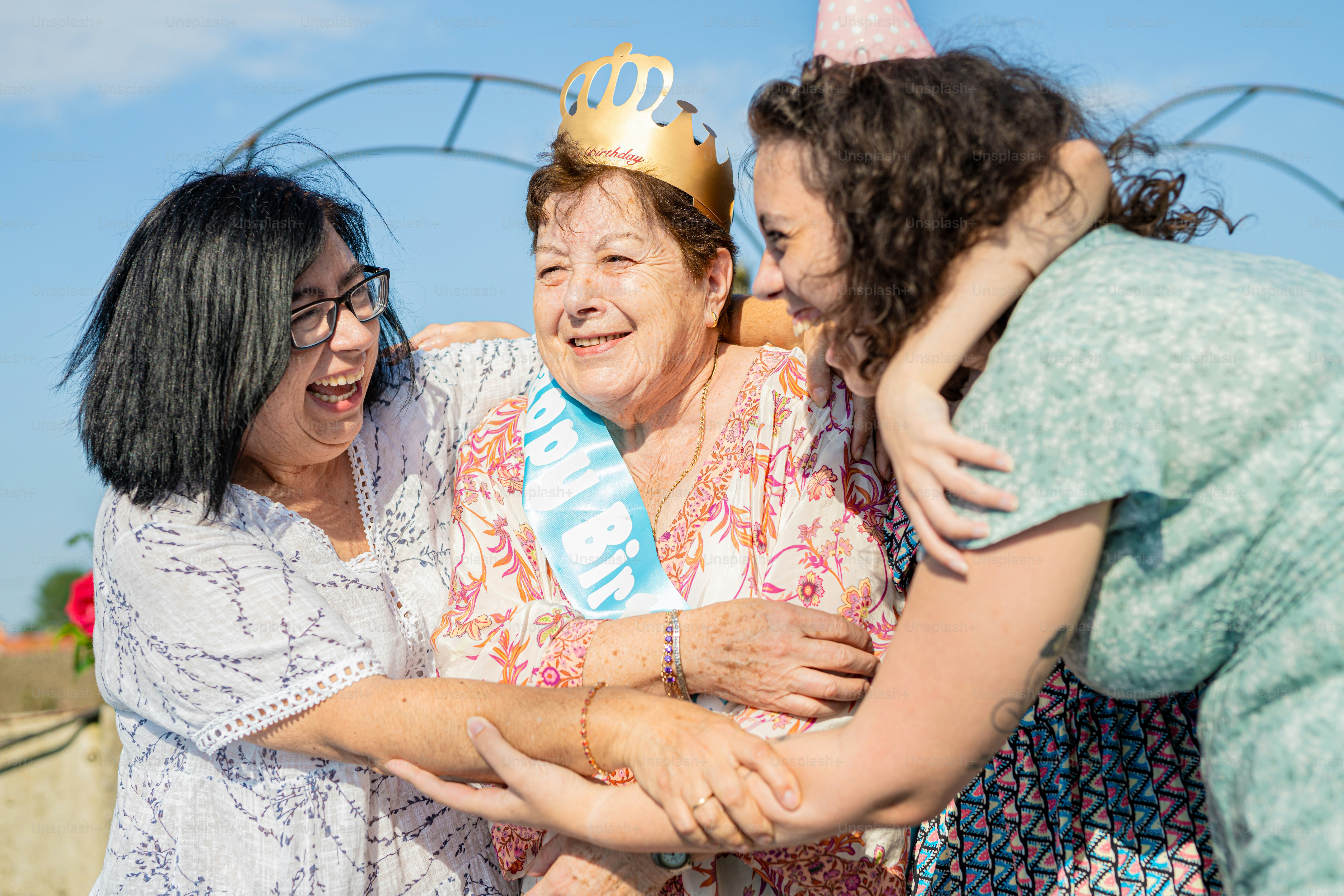 a group of women standing next to each other
