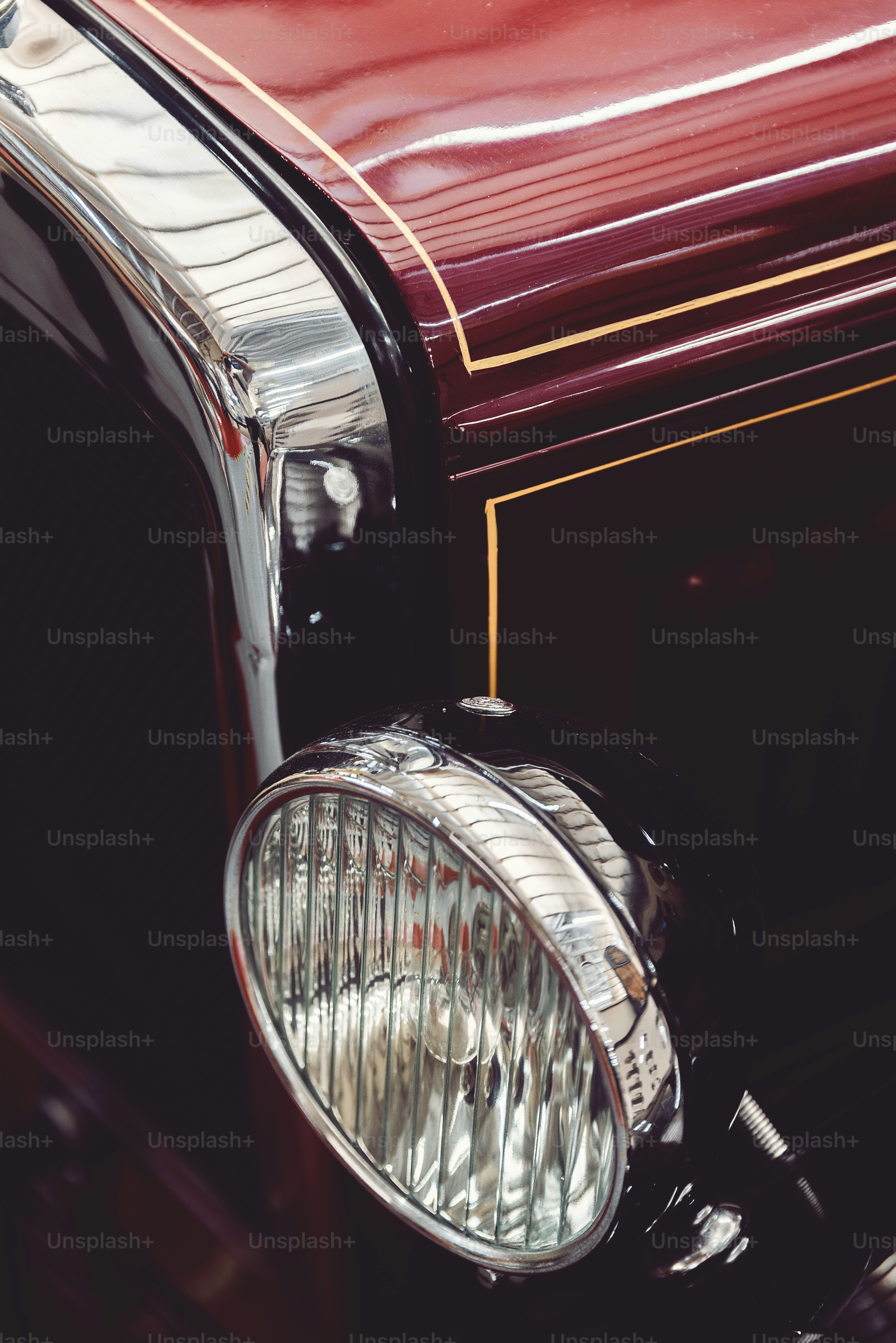 a close up of the front of a car