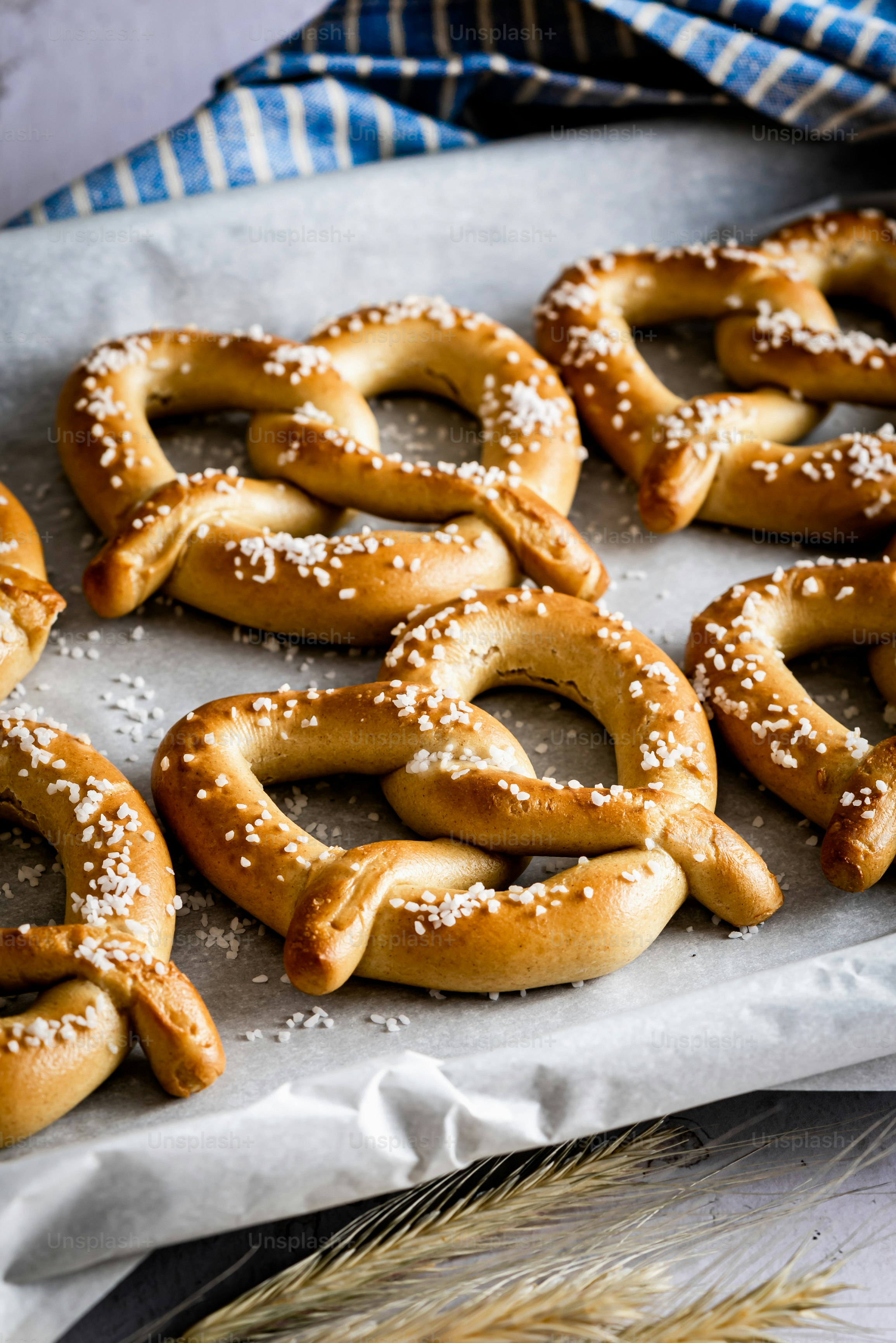 a bunch of pretzels sitting on top of a table