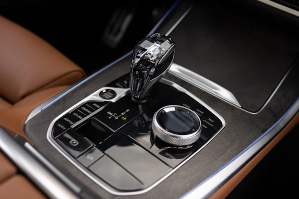 Car interior with manual and automatic transmission options