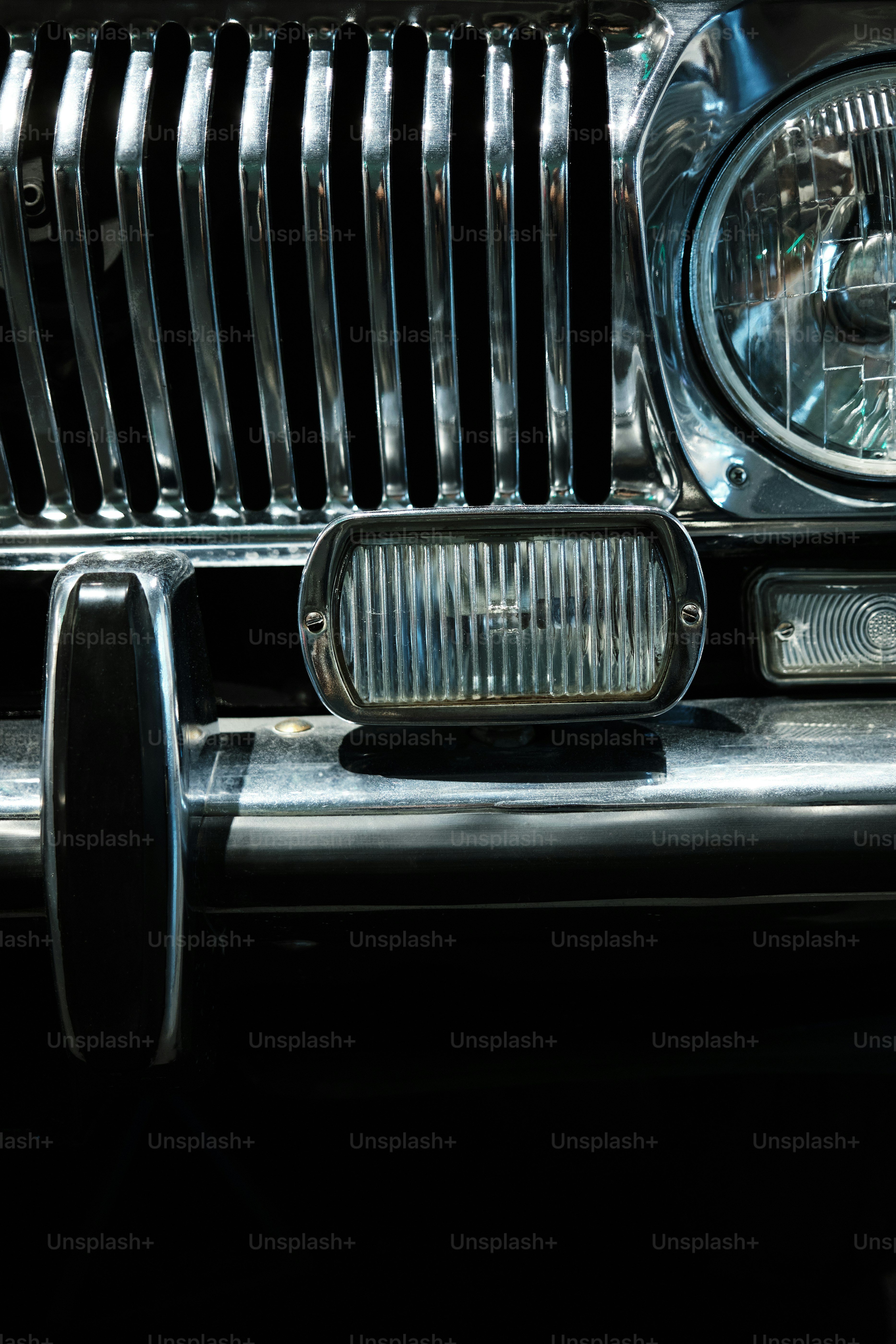 Close-up panggangan depan mobil