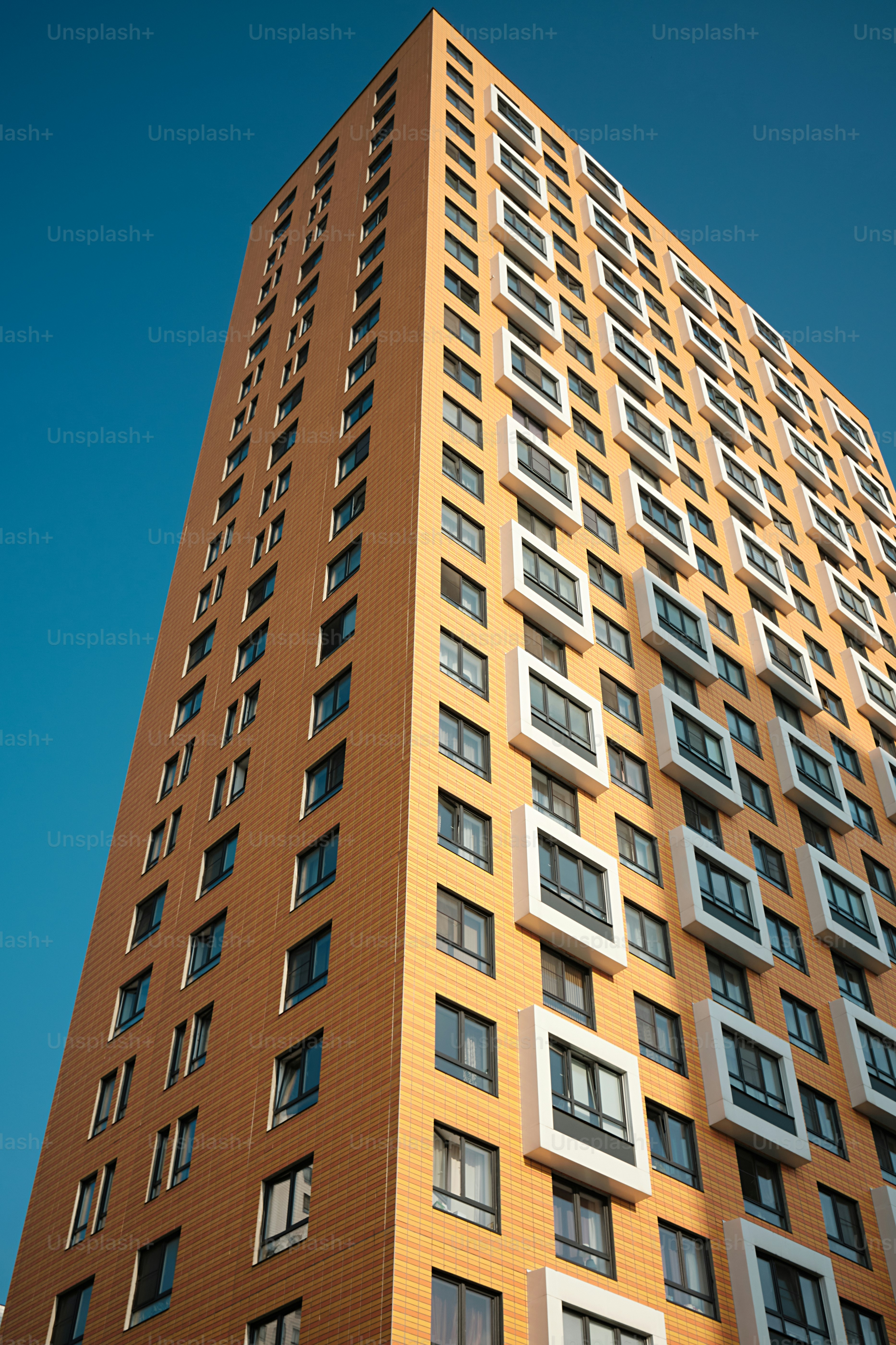 a very tall building with lots of windows