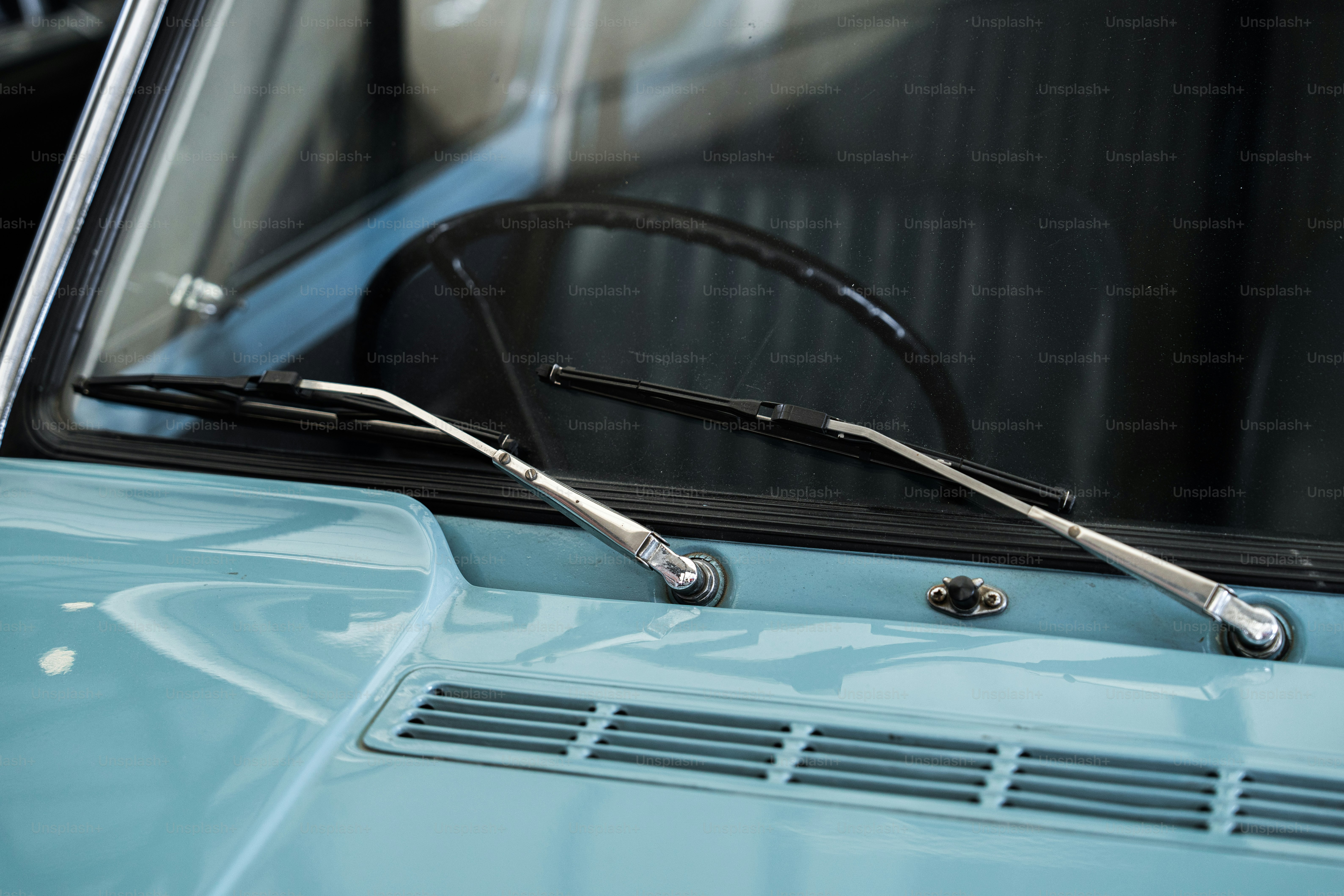 a close up of a car with a steering wheel
