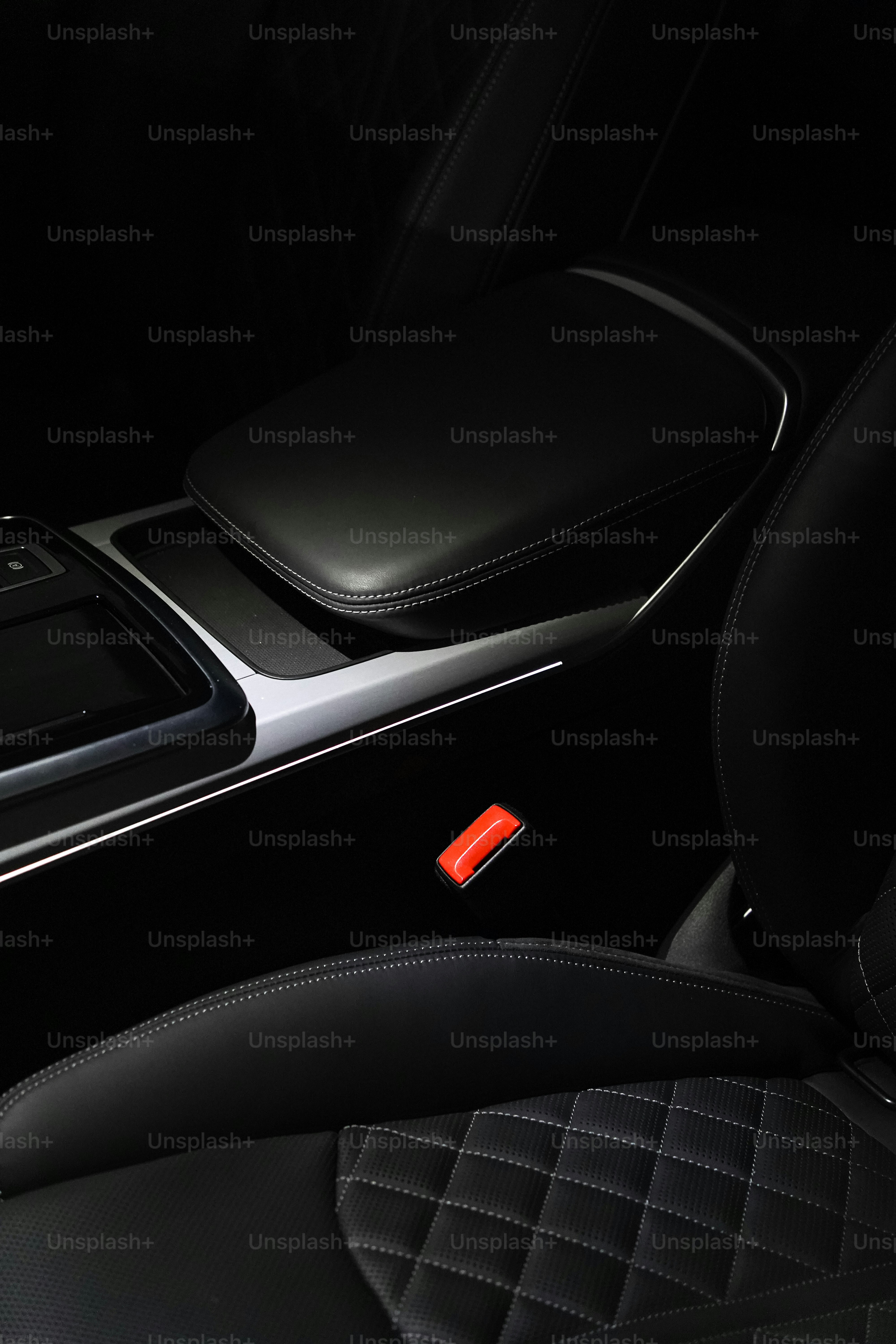 a close up of the center console of a car