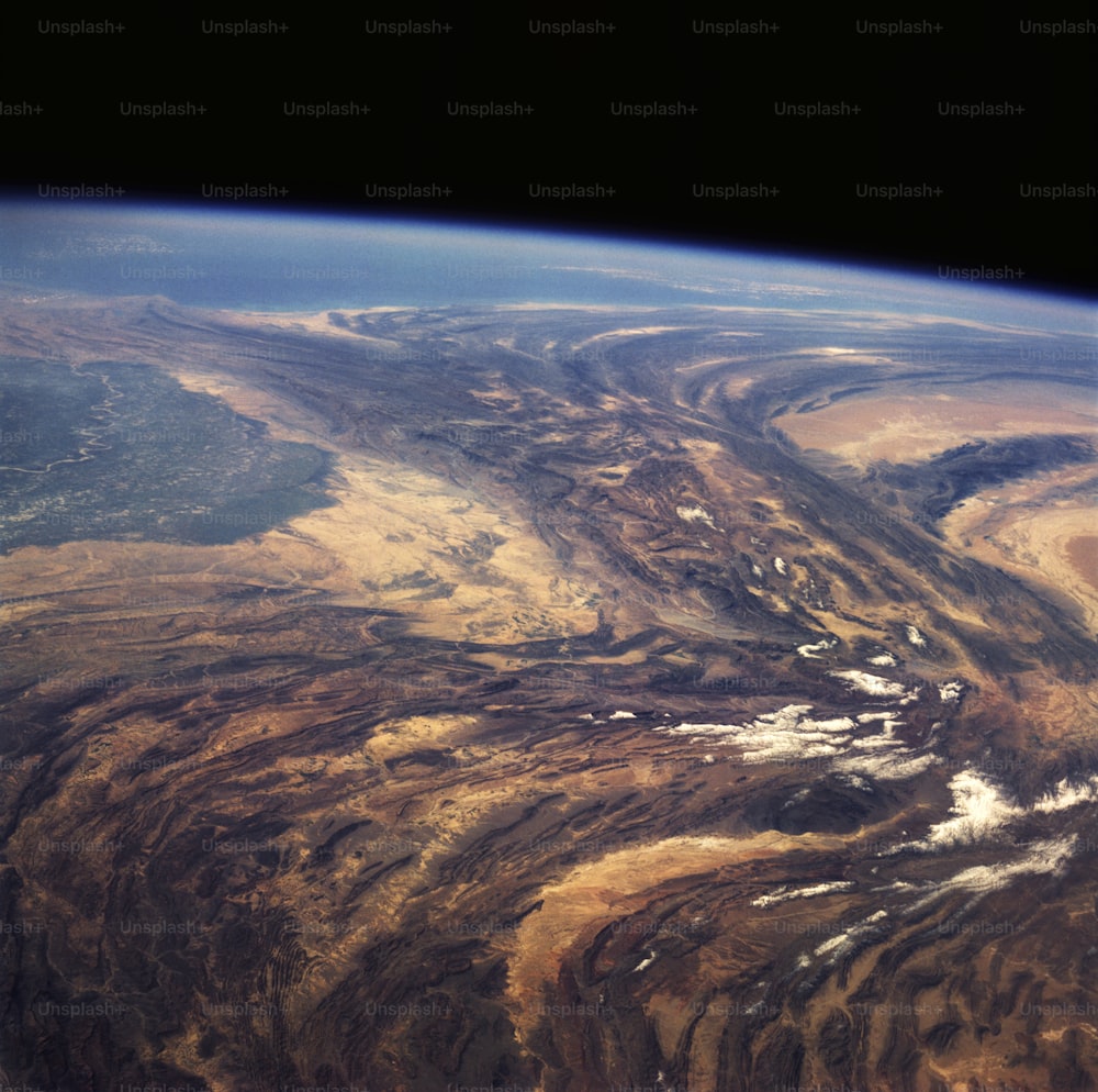 a view of the earth from the space shuttle