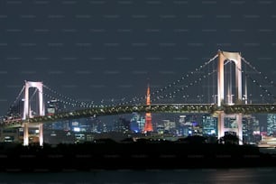 a large bridge over a large body of water