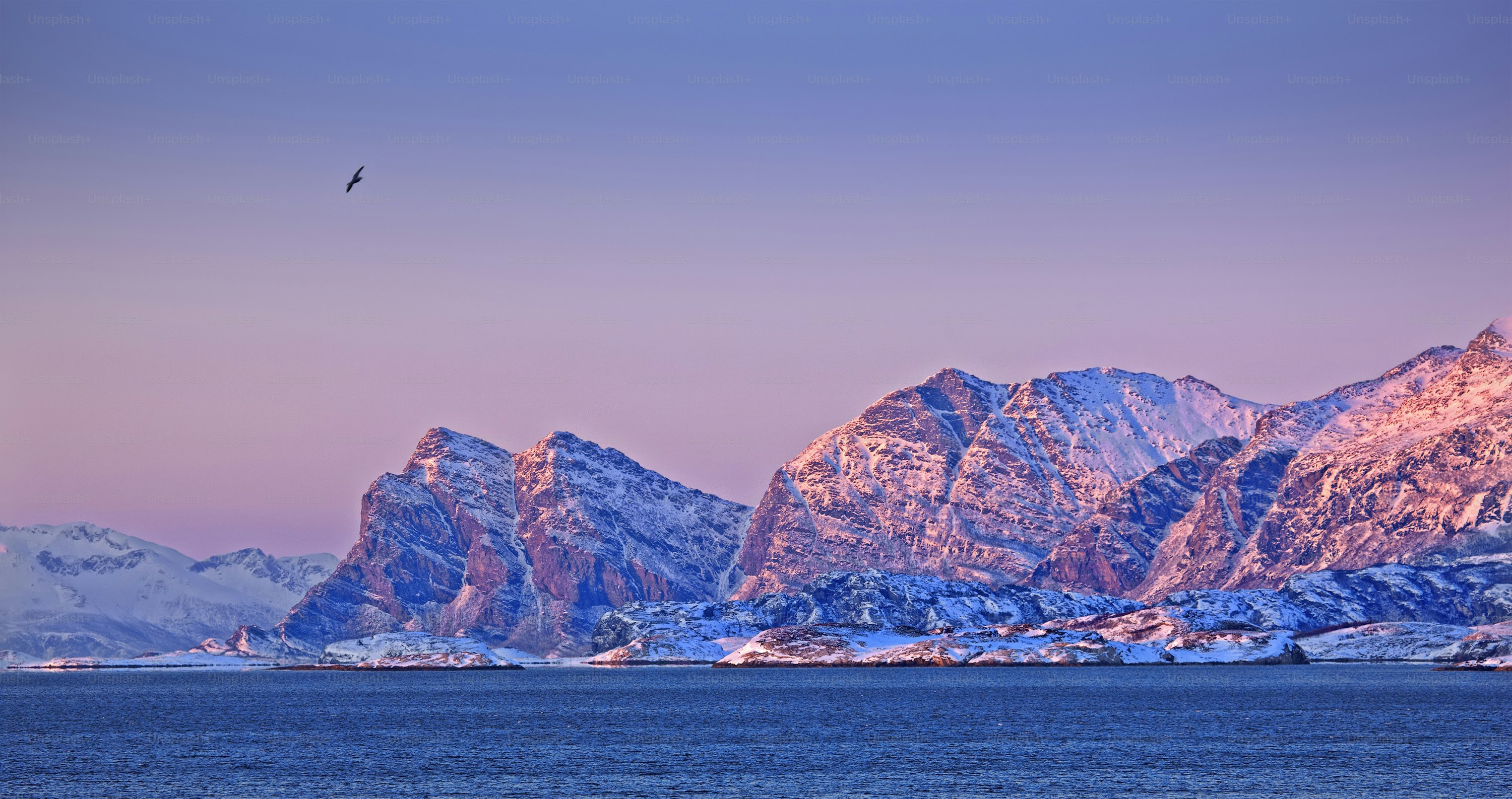 Photo of sunset North of the Polar Circle