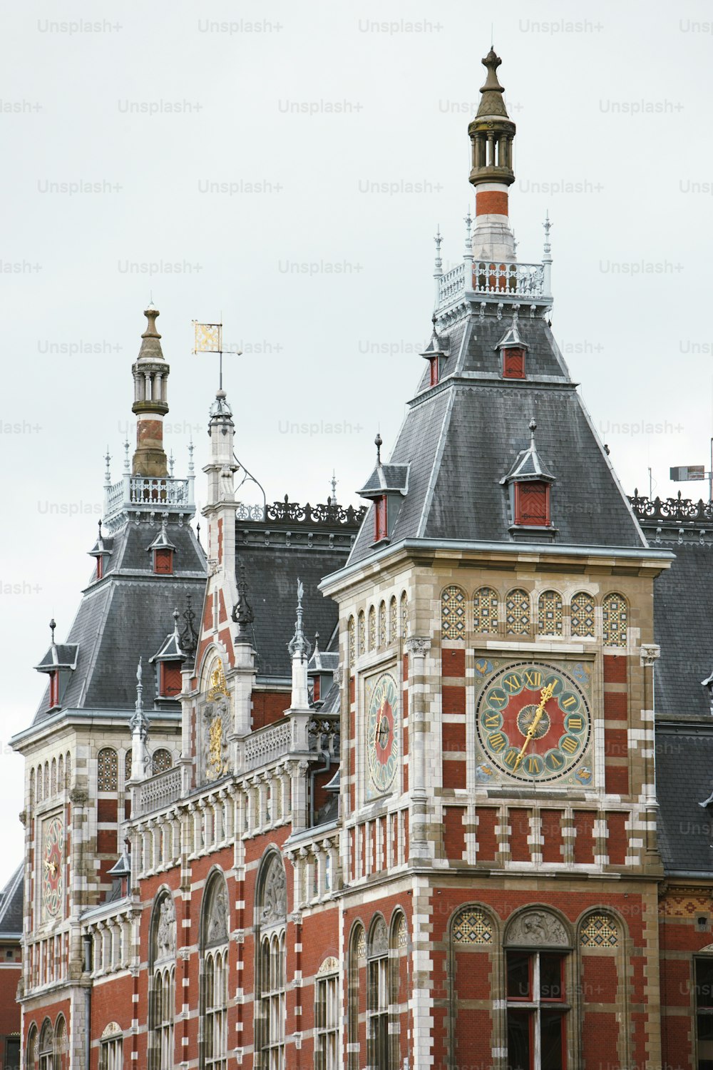 a large building with a clock on the front of it