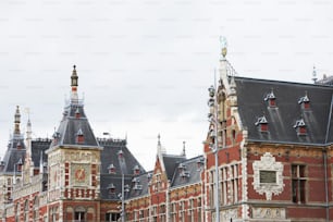 a large building with a clock on the front of it