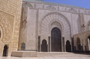 a large building with a lot of windows and doors