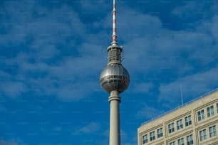 주간, 야외, Berliner Fernsehturm, 텔레비전 타워, Alexanderplatz, 베를린, 독일
