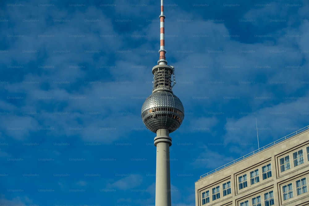 주간, 야외, Berliner Fernsehturm, 텔레비전 타워, Alexanderplatz, 베를린, 독일