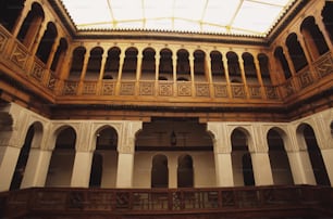 a large building with a skylight above it