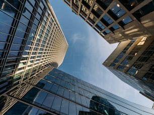 View of skyscrapers at the financial district. London. UK