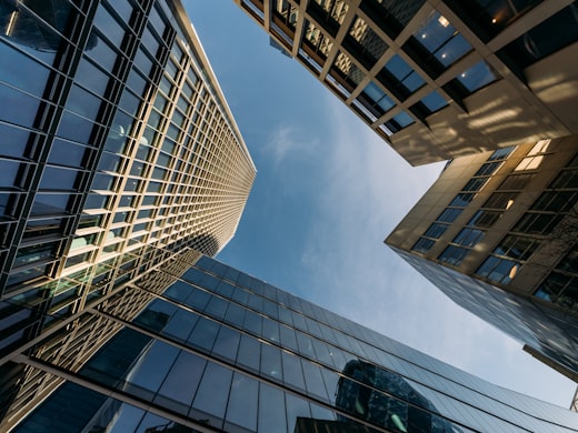 Financial district skyscrapers