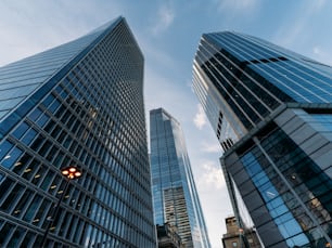 View of skyscrapers at the financial district. London. UK