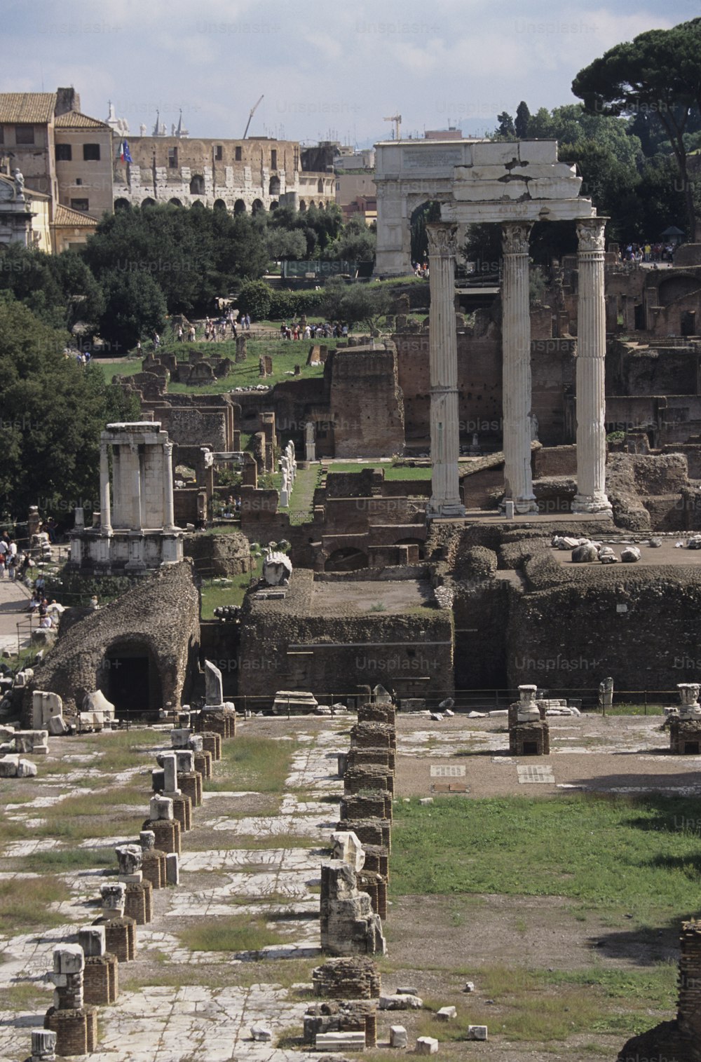 Las ruinas de la antigua ciudad de Pompeya