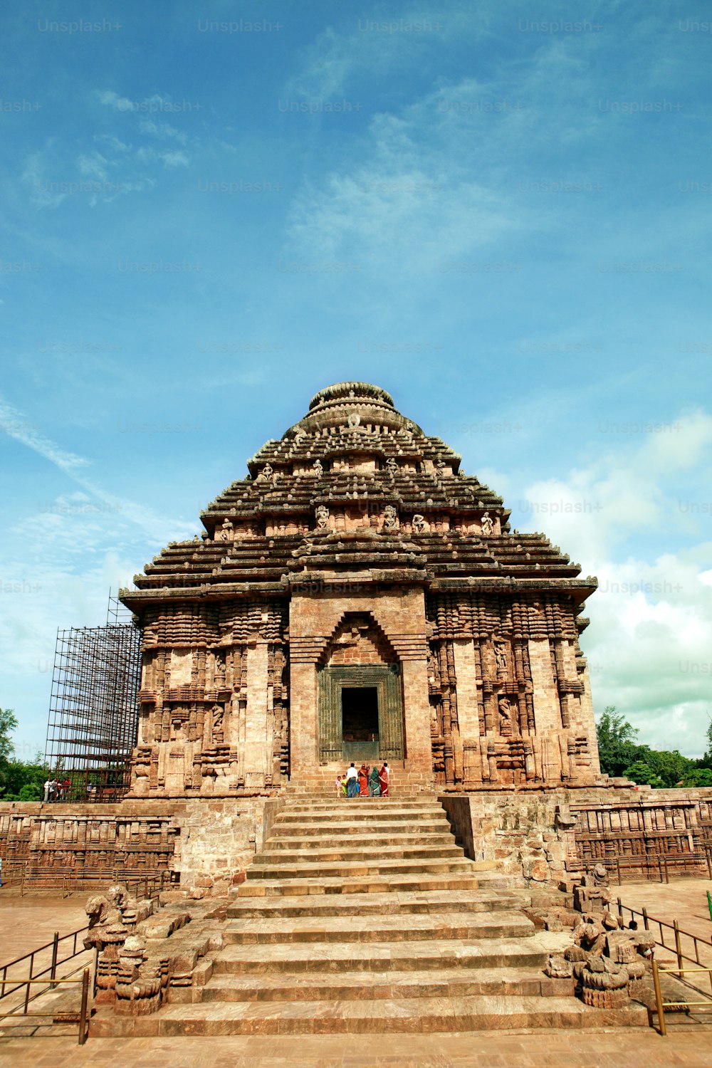 a large stone structure with steps leading up to it