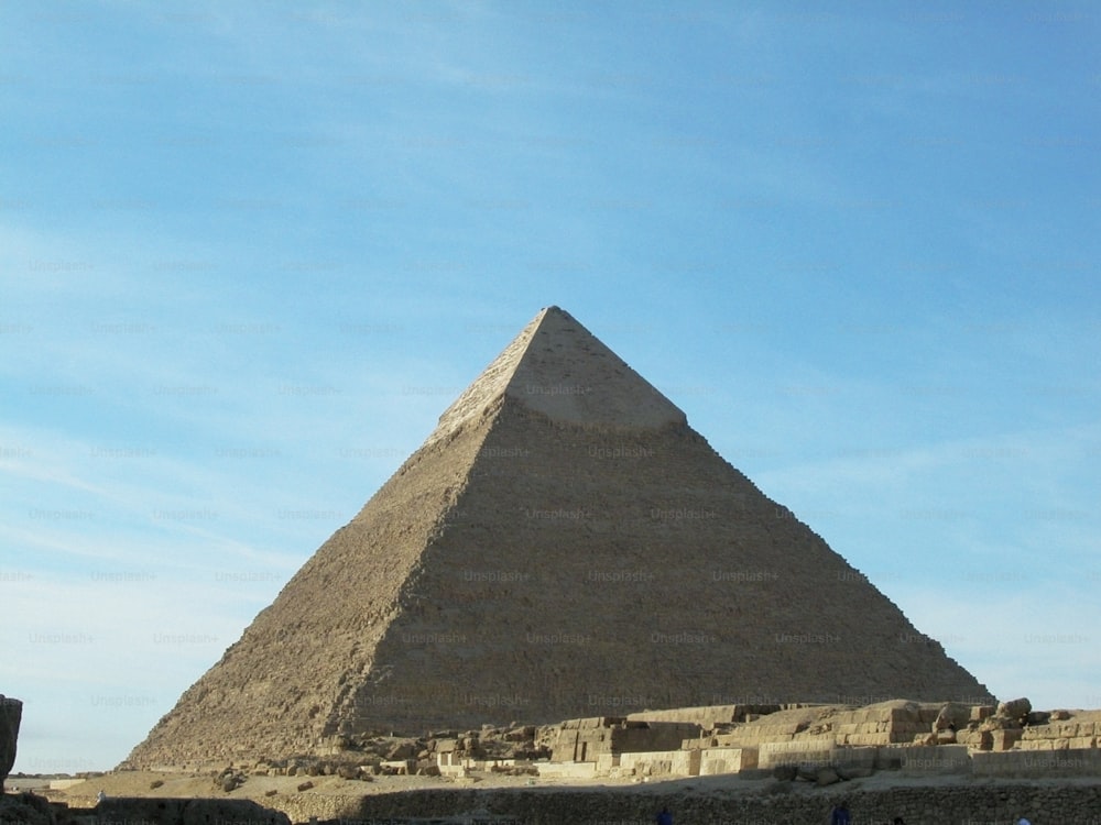 a large pyramid in the middle of a desert