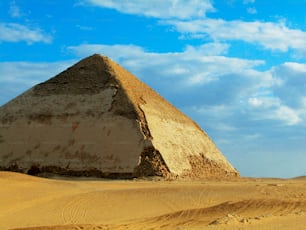 a large pyramid in the middle of a desert