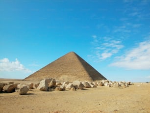 a large pyramid in the middle of a desert