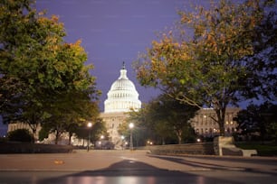 a view of the capitol building from across the street