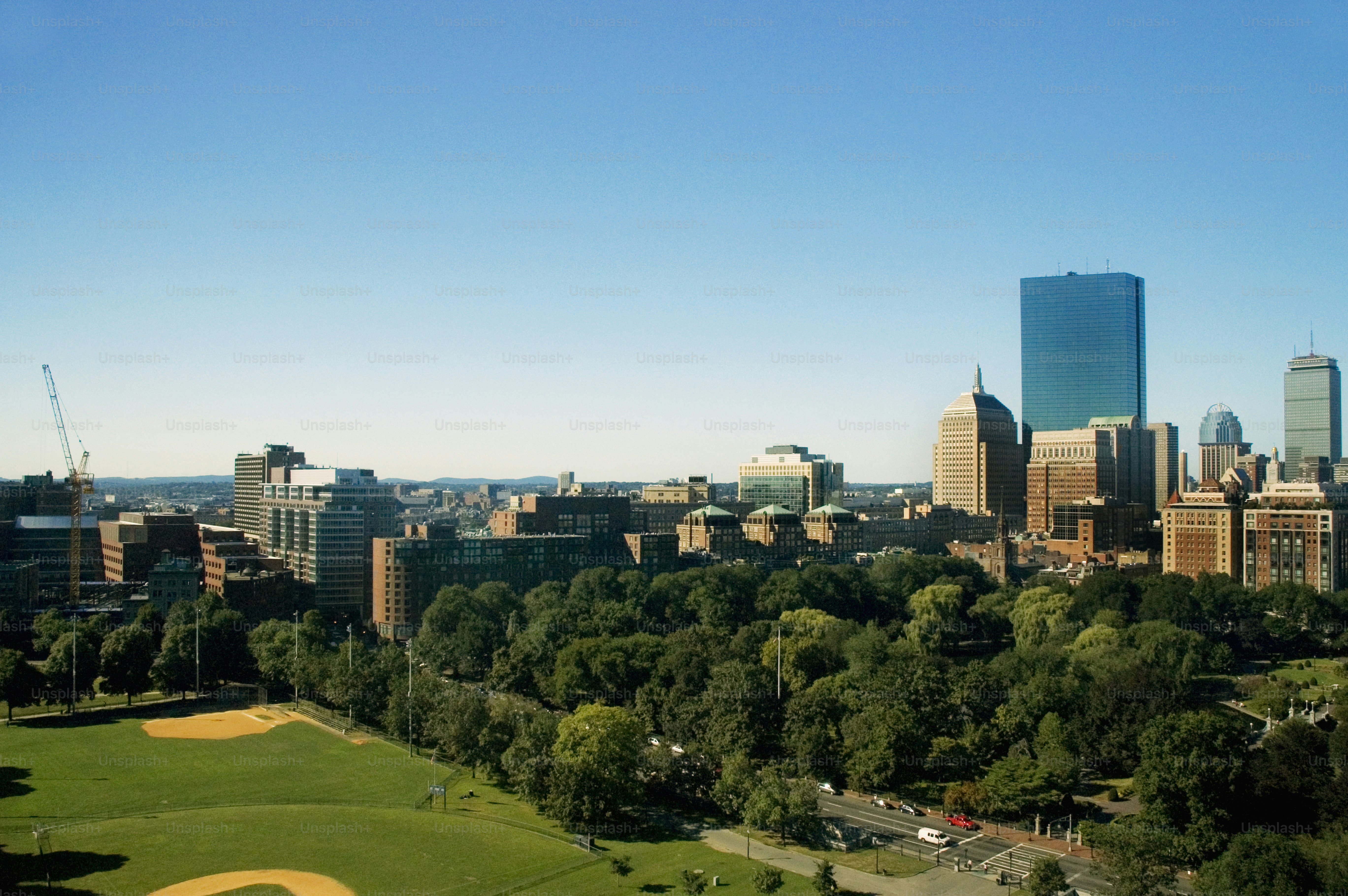 Durham, NC cityscape from above