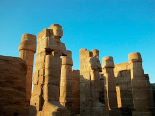 a group of large statues sitting next to each other