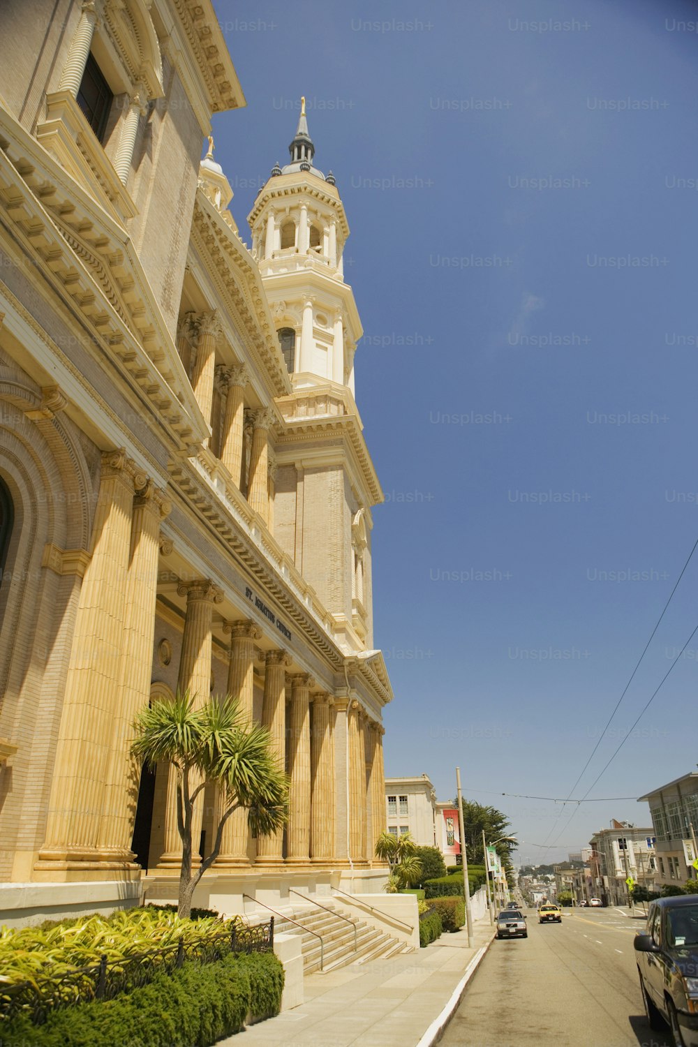 a tall building with a clock on the top of it