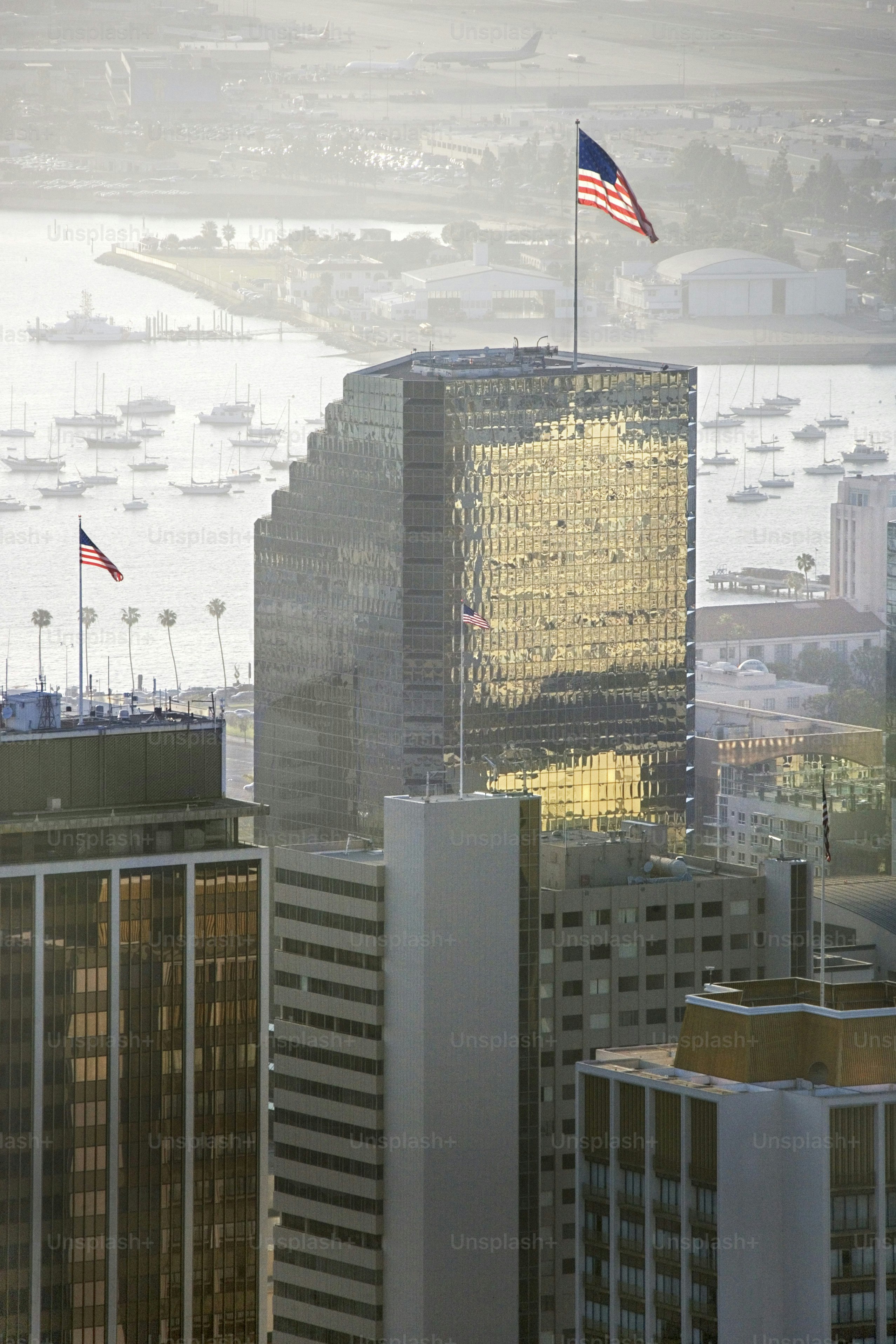 a view of a city with a lot of tall buildings