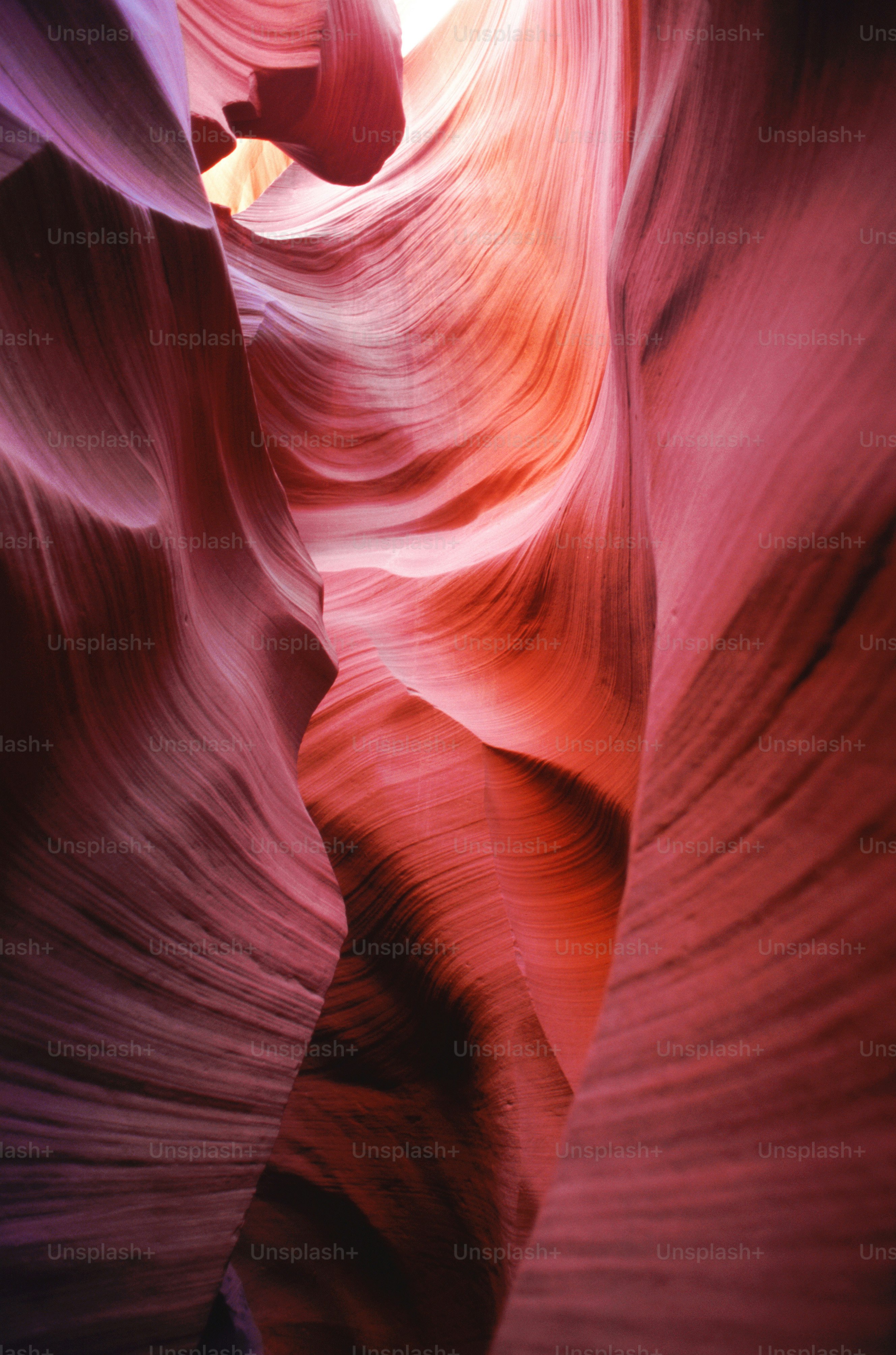 a narrow slot in the side of a canyon