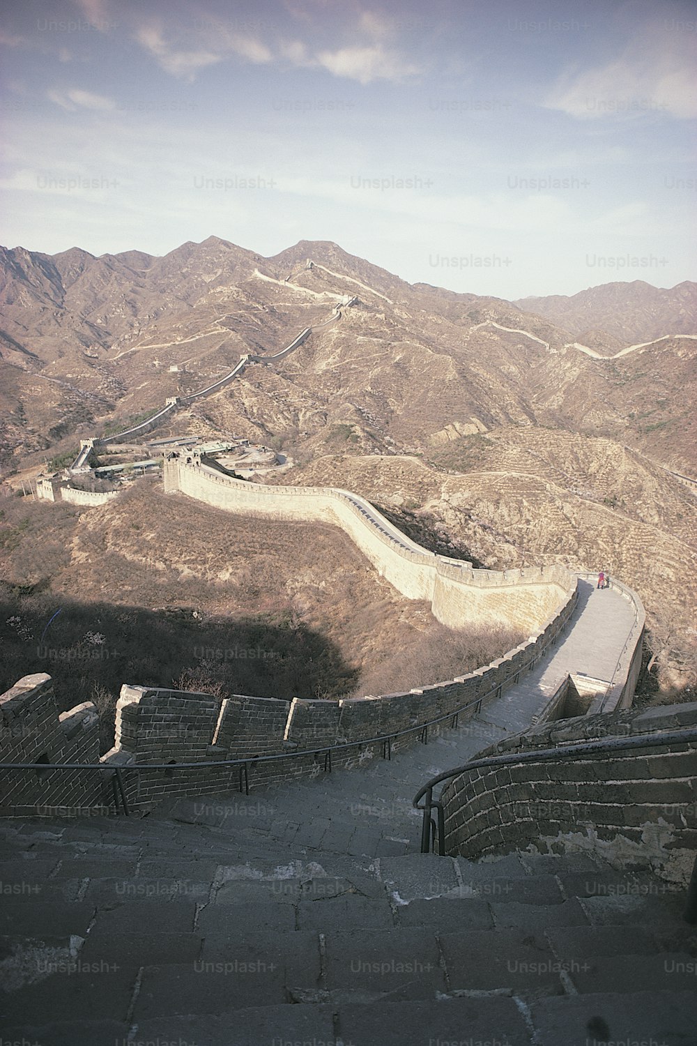 a view of the great wall of china